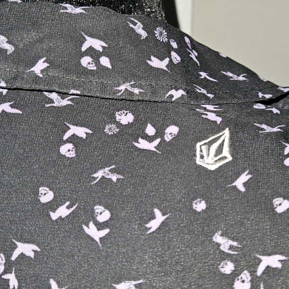 Volcom Inc. Sheer Black Dress with Birds Sculls... - Picture 3 of 5